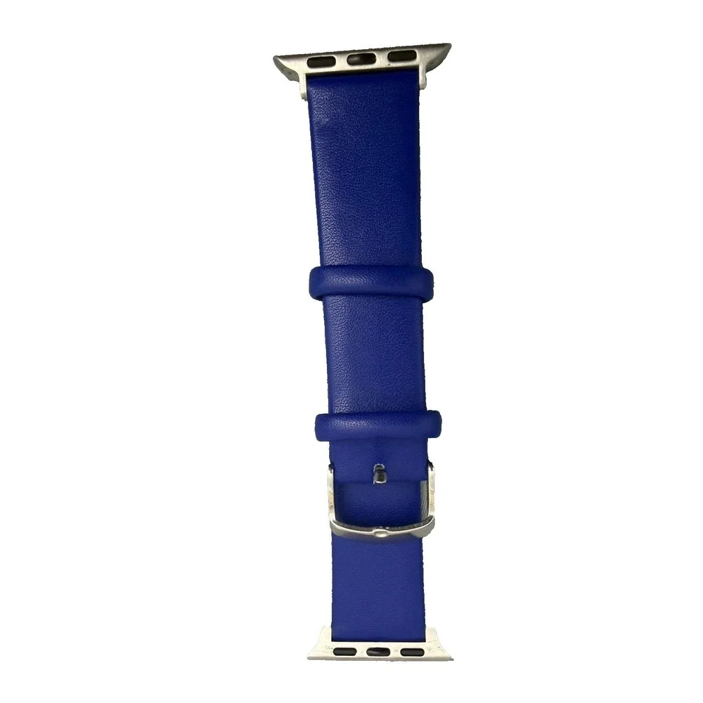Unisex's Genuine Leather  Smartwatch Watch Band Blue Size 38-40 MM New‎